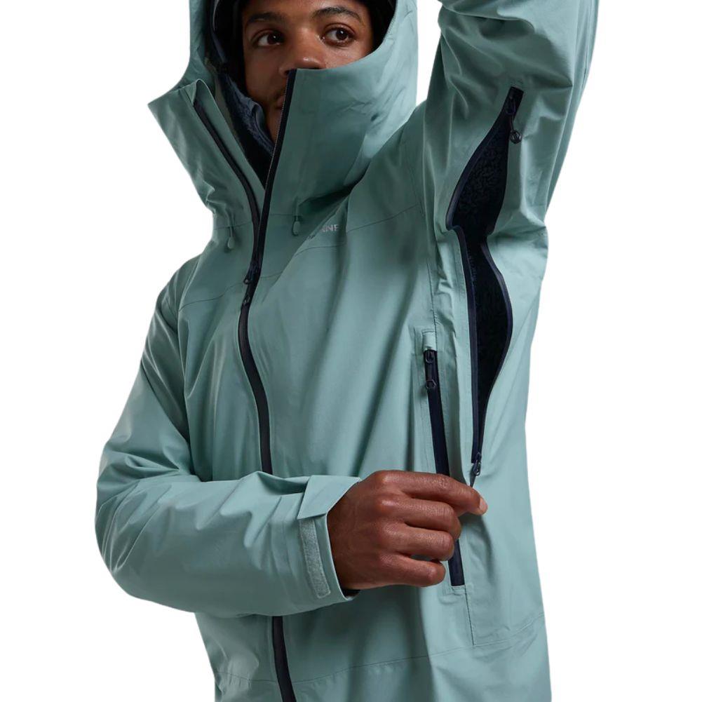 Montane Men&#39;s Torren Waterproof Jacket (Sea Mist) inner zip