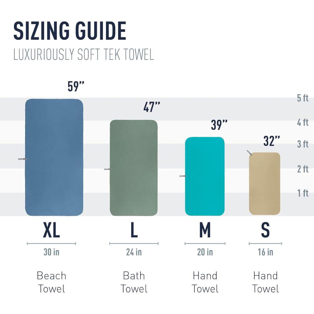 Sea To Summit Tek Microfibre Towel - Large (Outback Orange) sizes