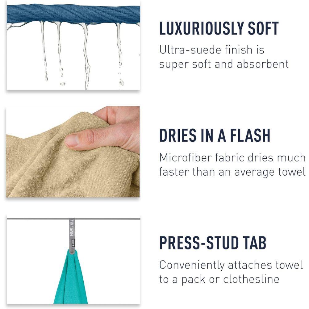Sea To Summit Tek Microfibre Towel - Large (Outback Orange) info