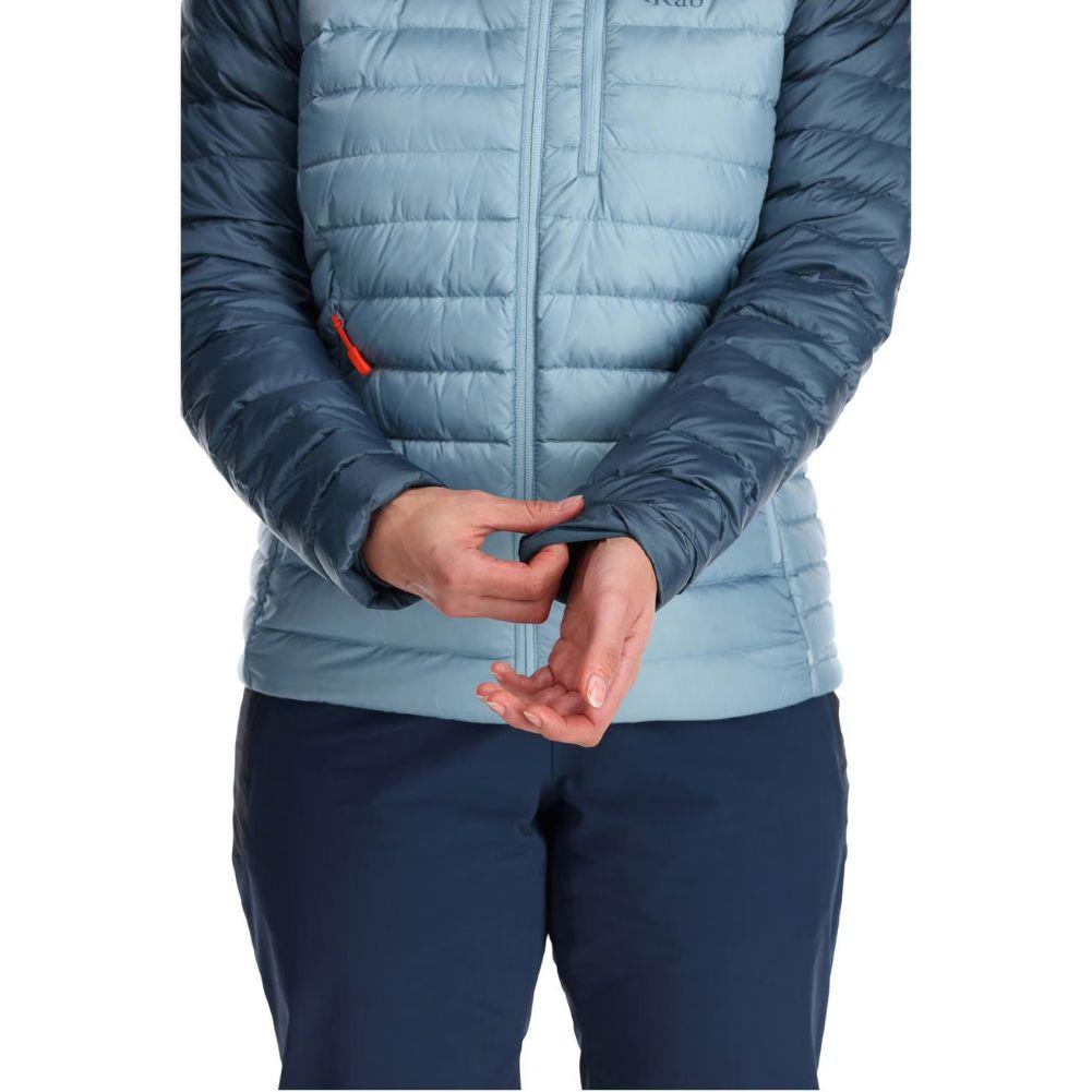 Rab Women&#39;s Microlight Alpine Down Jacket (Orion Blue/Citadel) sleevepull