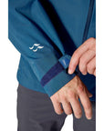 Rab Men's Downpour Mountain Waterproof Jacket (Tempest Blue) strap on sleeve