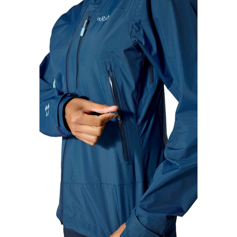 Rab Women&#39;s Downpour Mountain Waterproof Jacket (Tempest Blue)