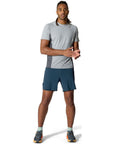 Rab Men's Trail Tee (Dark Pewter/Graphene) full body model