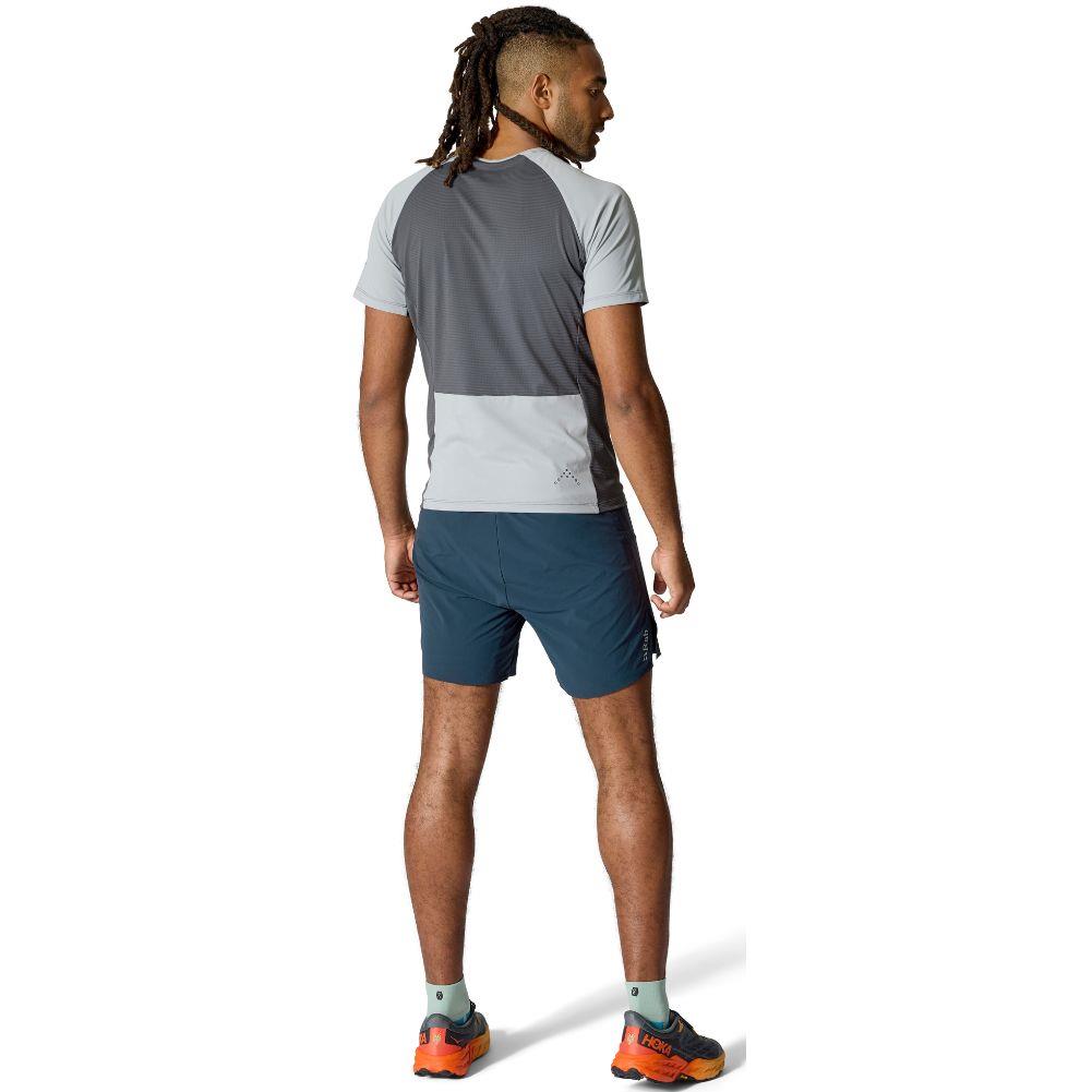 Rab Men&#39;s Trail Tee (Dark Pewter/Graphene) back full body
