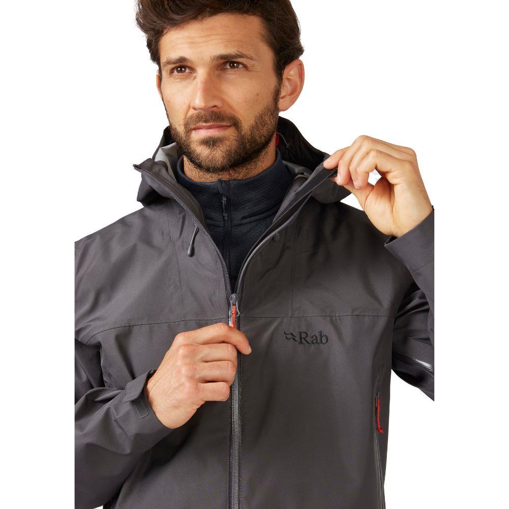 Rab Men&#39;s Namche GORE-TEX Jacket (Graphene) zipper pull