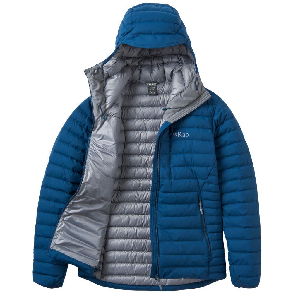Rab Men's Microlight Windstopper Down Jacket (Tempest Blue) open