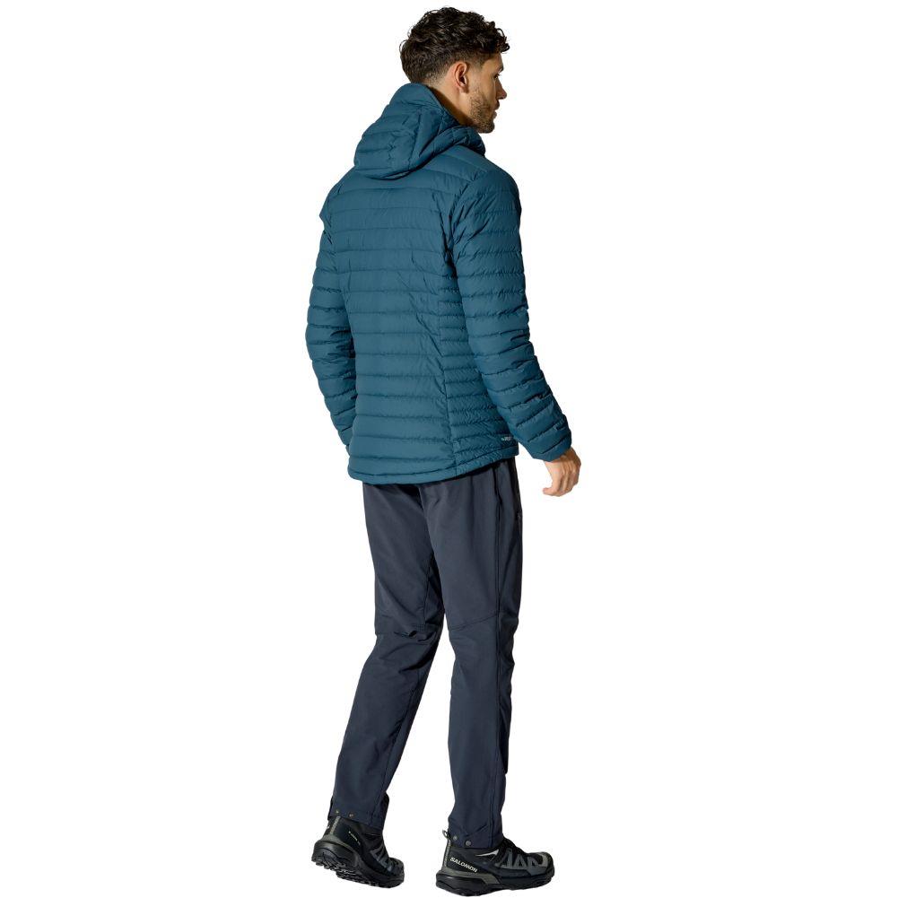 Rab Men&#39;s Microlight Windstopper Down Jacket (Tempest Blue) male back angle