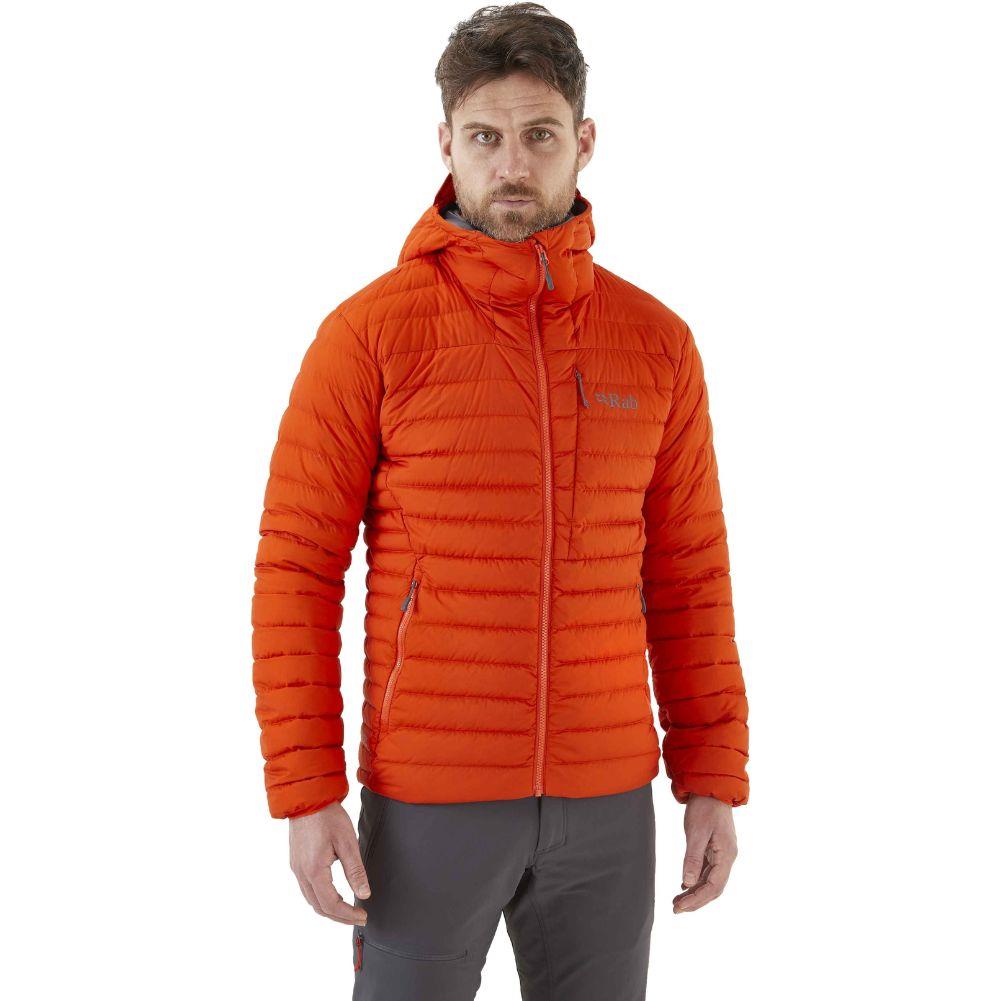 Rab Mens Infinity Microlight Jacket - Large (Firecracker) model front
