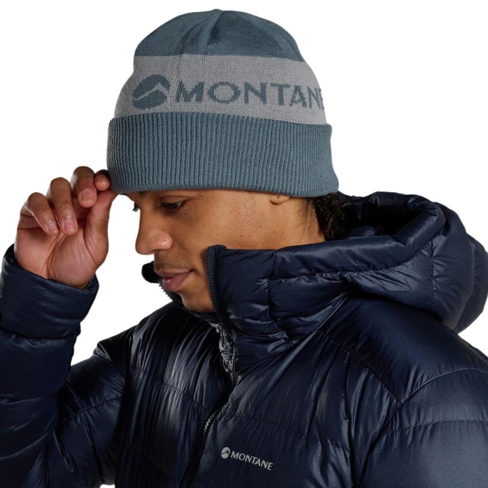 Montane Logo Cuffed Beanie Hat (Stone Blue) male