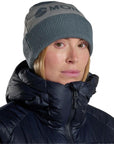 Montane Logo Cuffed Beanie Hat (Stone Blue) woman