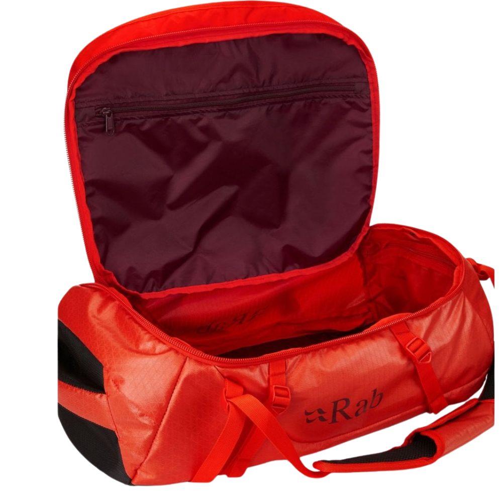 Rab Escape Kit Bag LT 30 (Red Grapefruit) flap open