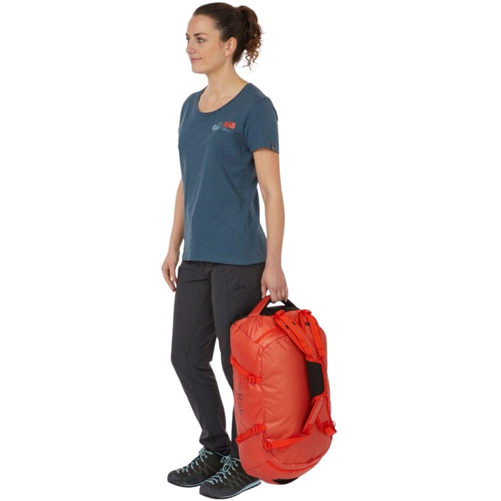 Rab Escape Kit Bag LT 30 (Red Grapefruit) holding