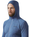 Rab Men's Nexus Full Zip Hoody (Denim) hood up