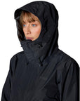 Rab Women's Downpour Waterproof Jacket (Black) hood up