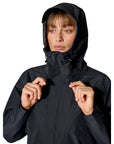 Rab Women's Downpour Waterproof Jacket (Black) pulley