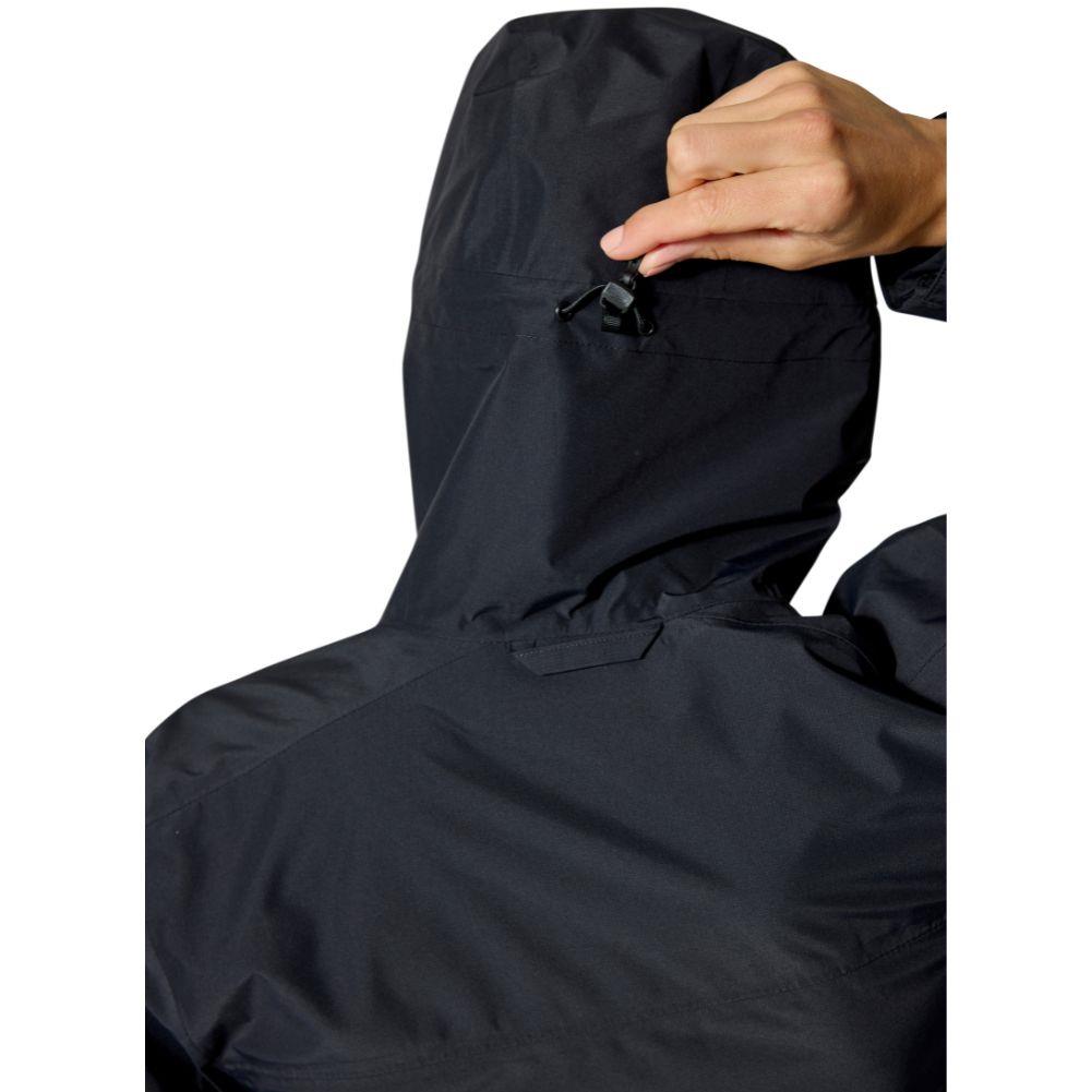 Rab Women&#39;s Downpour Waterproof Jacket (Black) pulley back