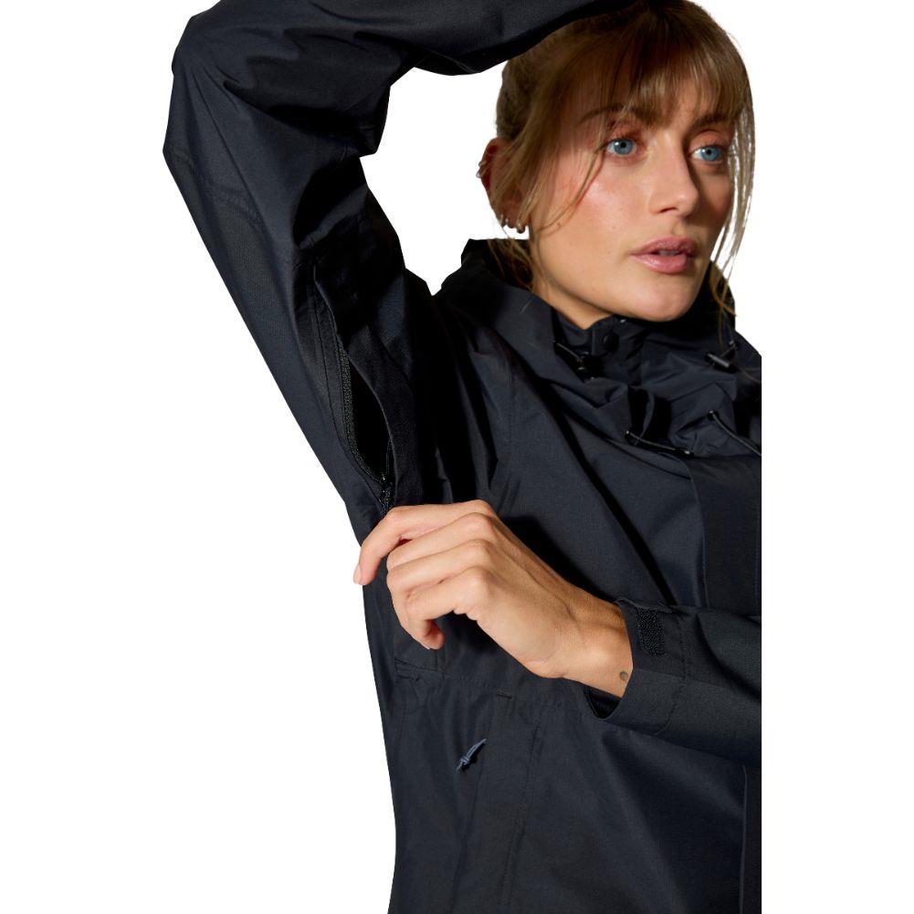 Rab Women&#39;s Downpour Waterproof Jacket (Black) armpit