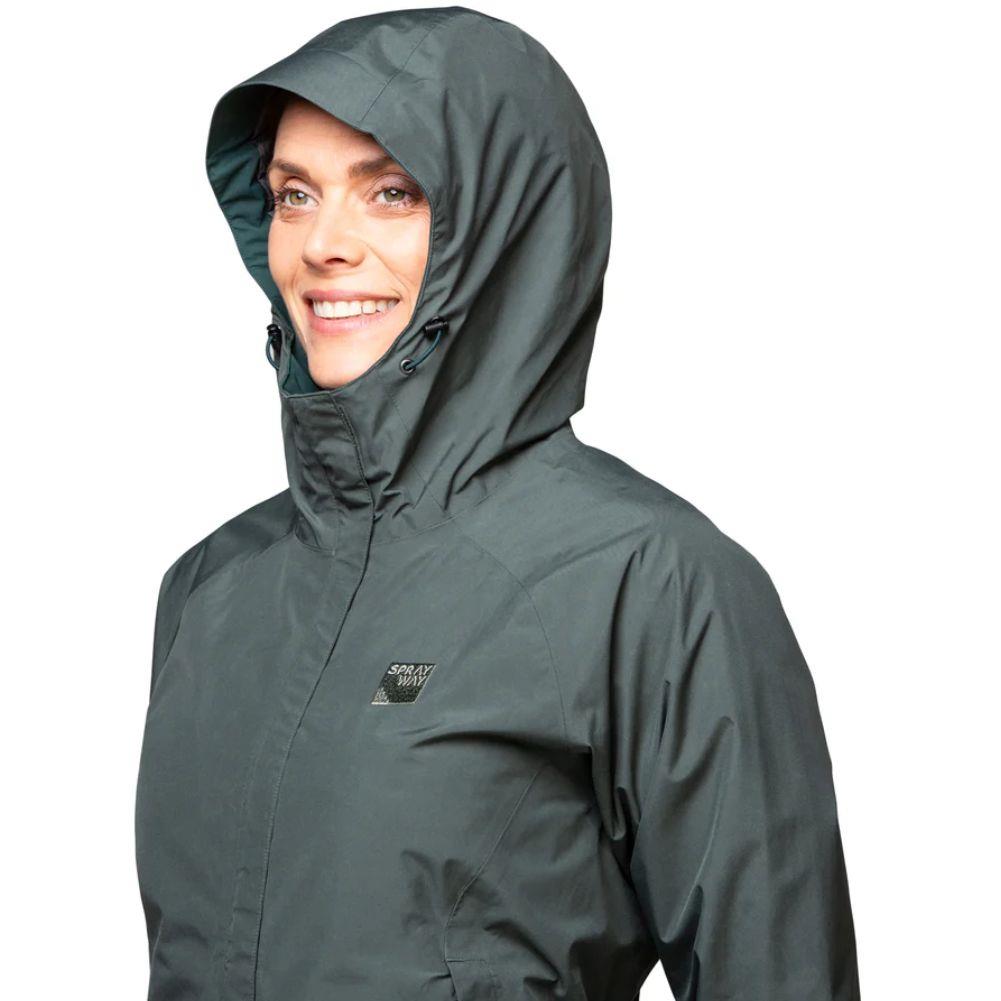 Sprayway Women&#39;s Fionn Insulated Gore-Tex Jacket (Bonsai) hood up