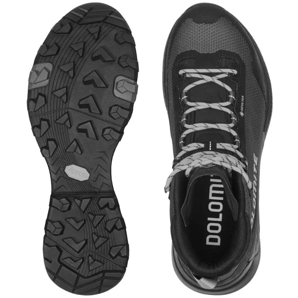 Dolomite Men's Vernale High GTX Walking Shoe (Black/Anthracite Grey) top and bottom