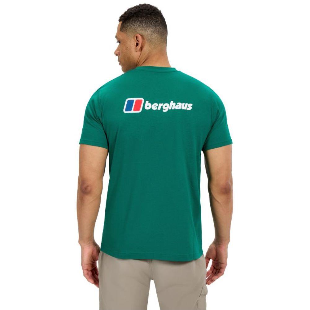 Berghaus Men's Front & Back Logo T-Shirt (Meadow Green) model back