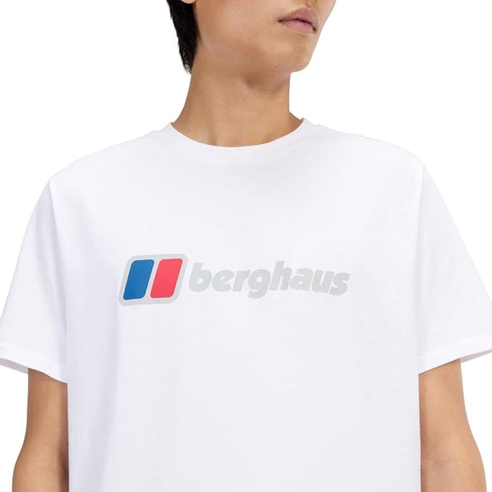 Berghaus Men&#39;s Class XL-Logo T-Shirt (White) close up logo