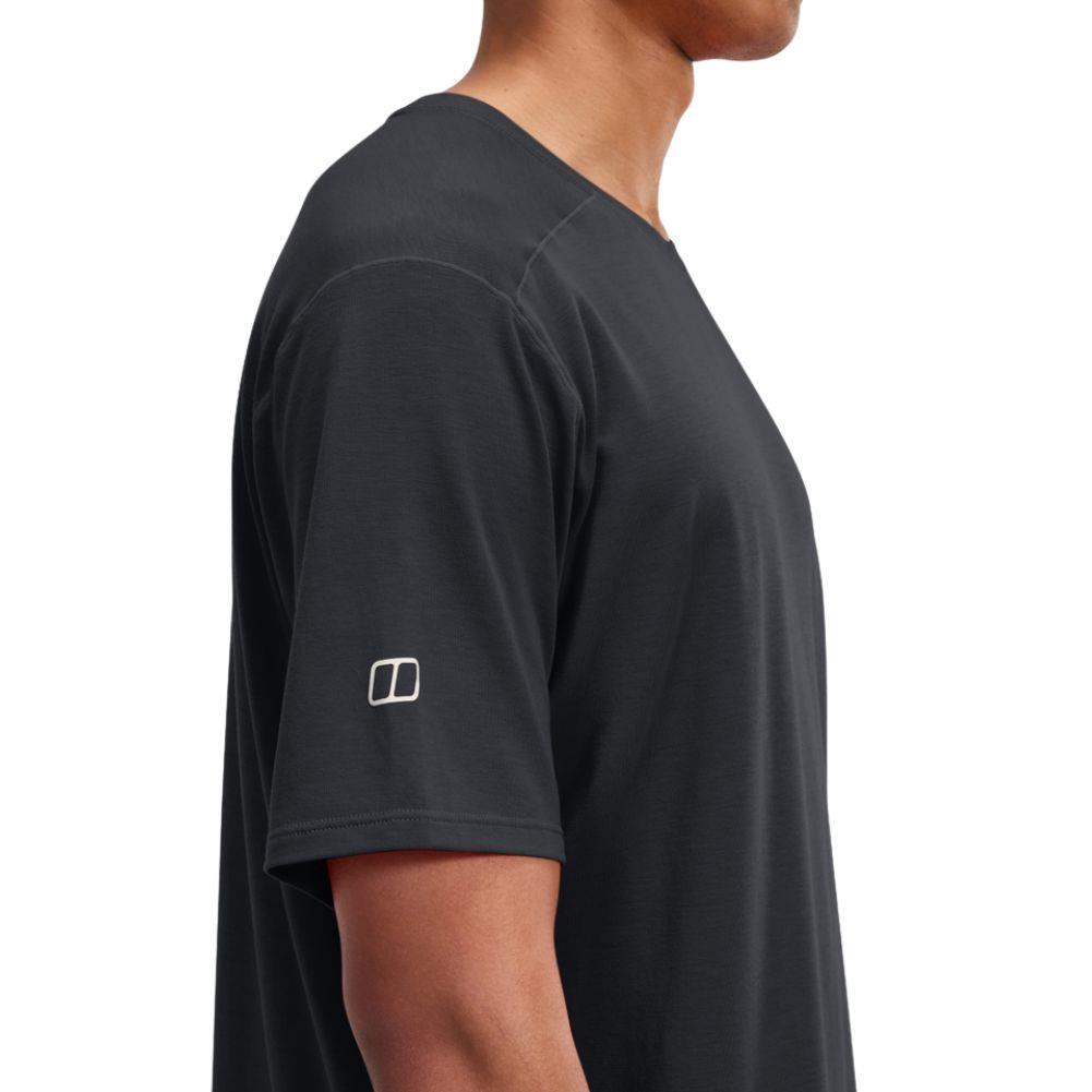 Berghaus Men&#39;s Delta Short Sleeve Tech Tee (Black) sleevee