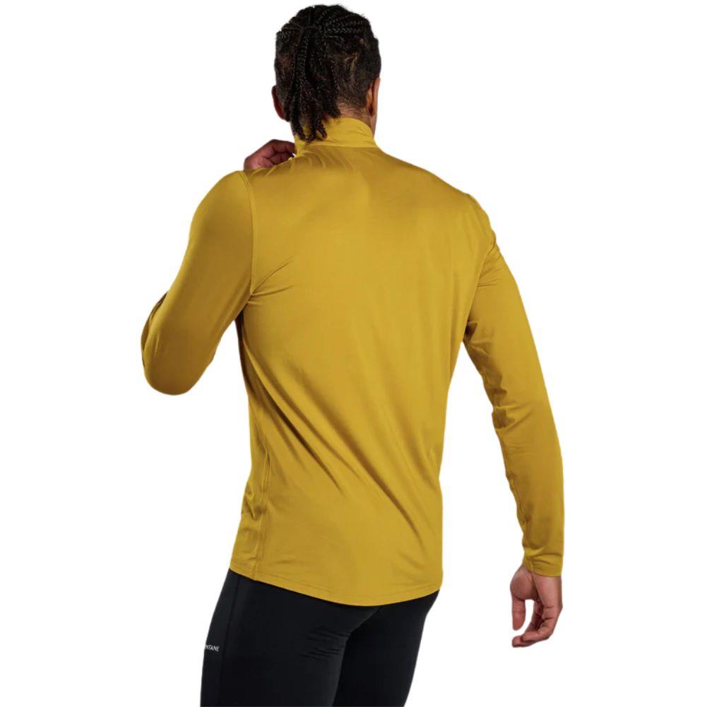 Montane Men's Dart XT Thermal Zip Neck Long Sleeved Top (Ginkgo Gold) back