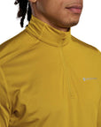 Montane Men's Dart XT Thermal Zip Neck Long Sleeved Top (Ginkgo Gold) top view