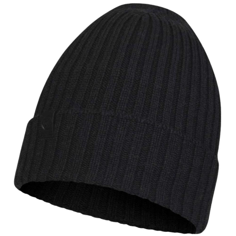 Buff Merino Wool Knitted Beanie (Norval Graphite)
