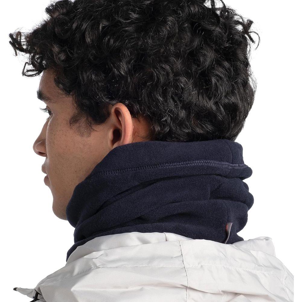 Buff Polar Neck Warmer (Solid Dark Navy) model back nexk