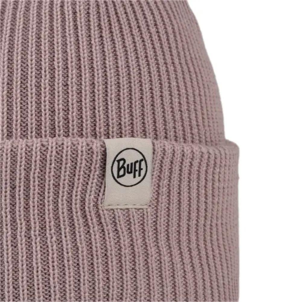 Buff Knitted Beanie (Renvi Rosewood) logo