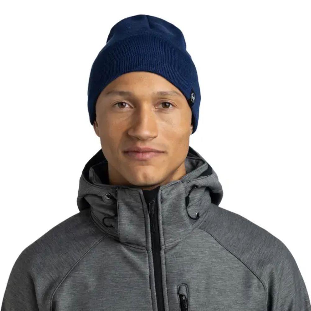 Buff Knitted & Polar Beanie (Lilon Short Midnight) hat front