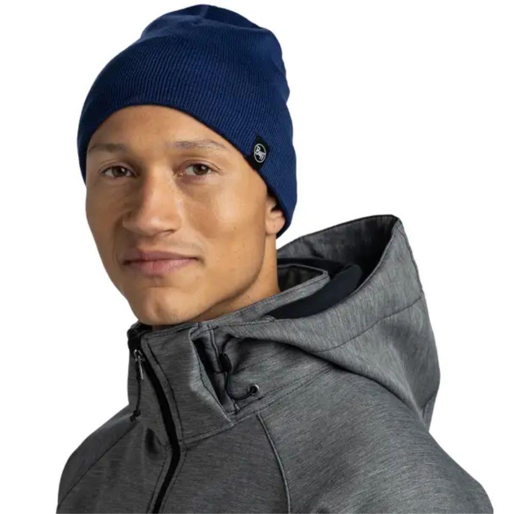 Buff Knitted & Polar Beanie (Lilon Short Midnight) angle model