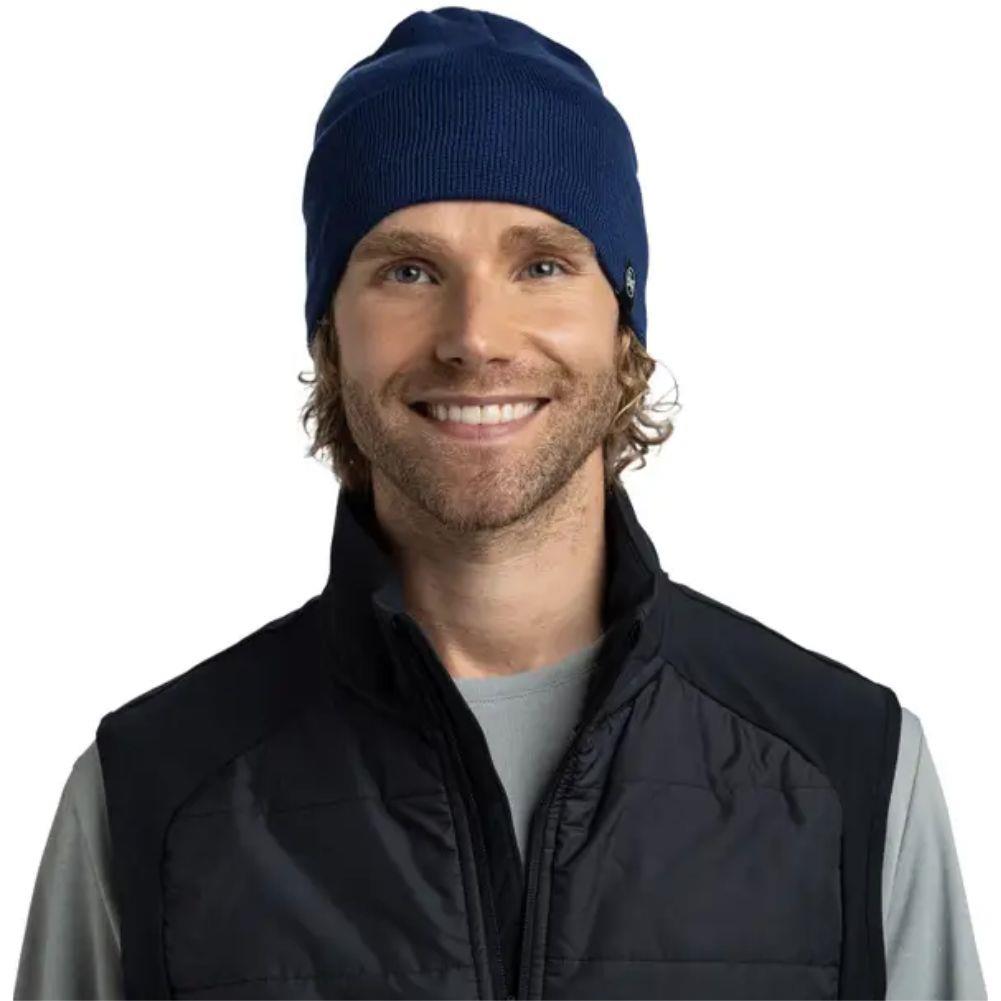 Buff Knitted &amp; Polar Beanie (Lilon Short Midnight) another model