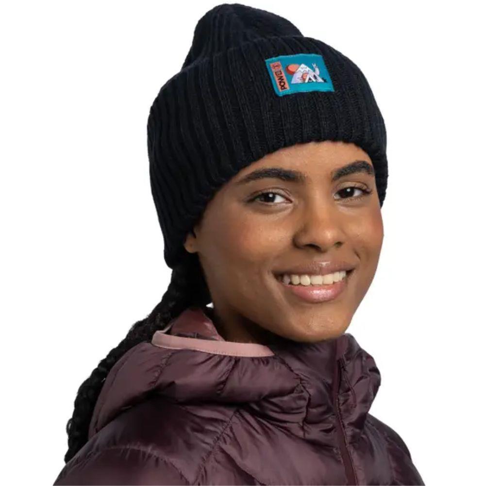 Buff Knitted Beanie (POW Rutger Black by Turbo Bambi) angle