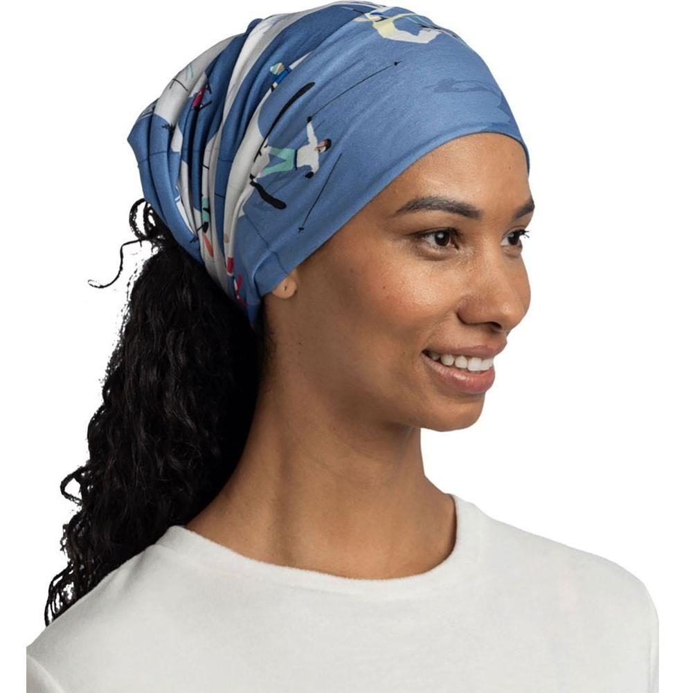 Buff Original EcoStretch Neckwear (Umyr Holidays) on womans head