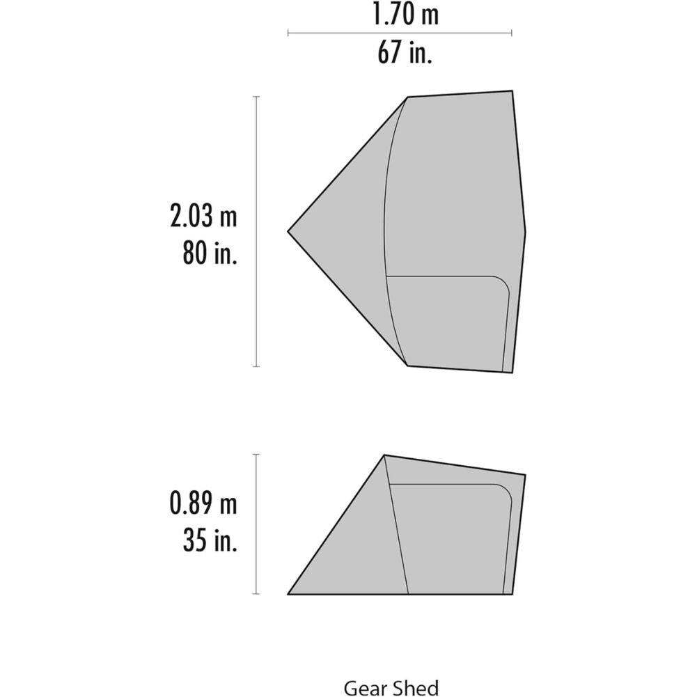  MSR Gear Shed for Elixir &amp; Hubba Hubba Tent Series (Grey) measurements