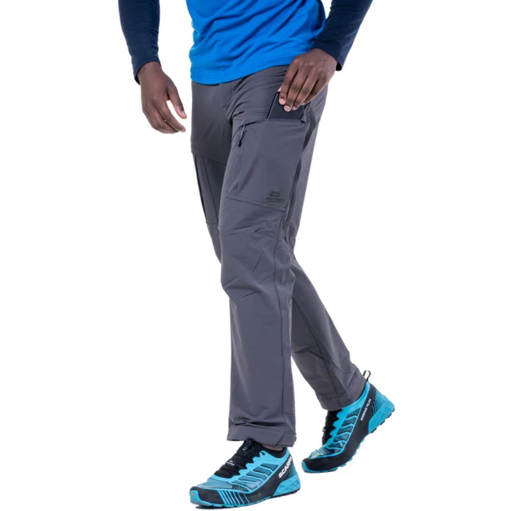 Mountain Equipment Men&#39;s Ibex Pro Pant (Anvil Grey) hand in pocket