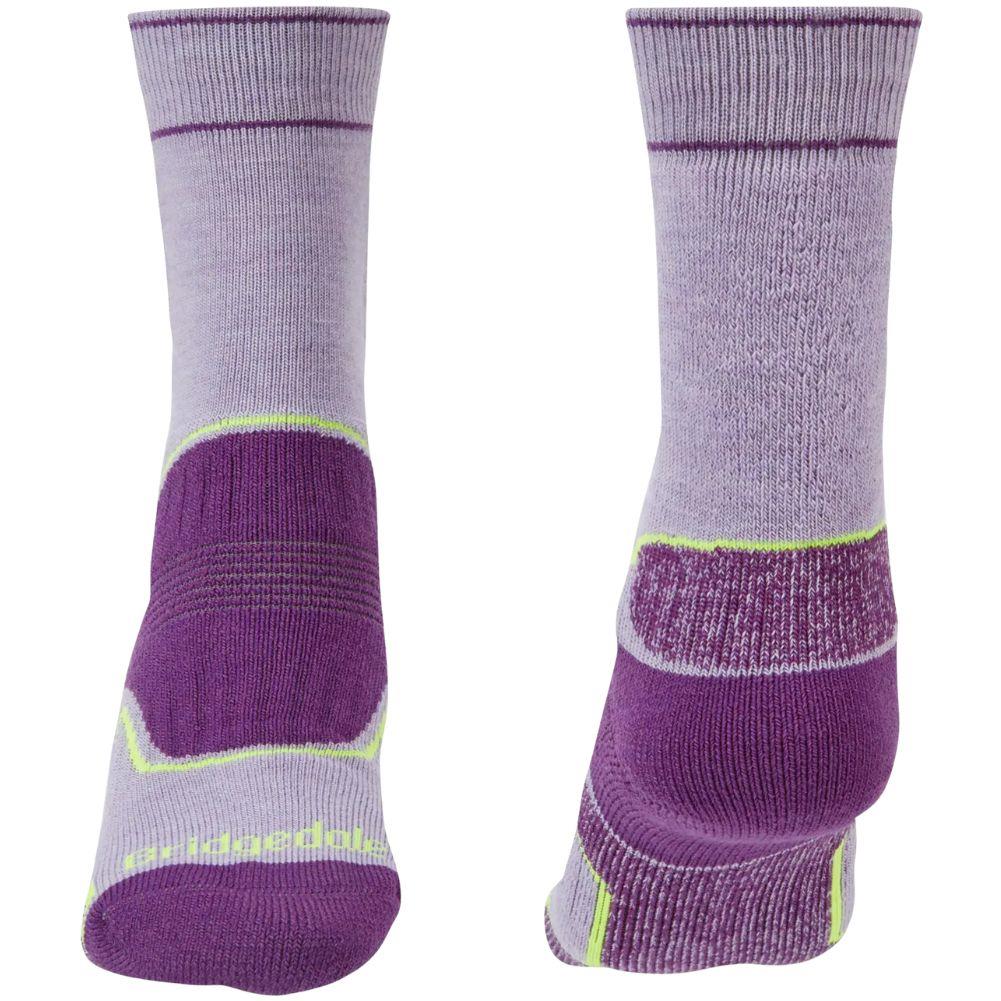 Bridgedale Women's Hike Midweight Merino Boot Socks (Lilac/Purple) front bacl