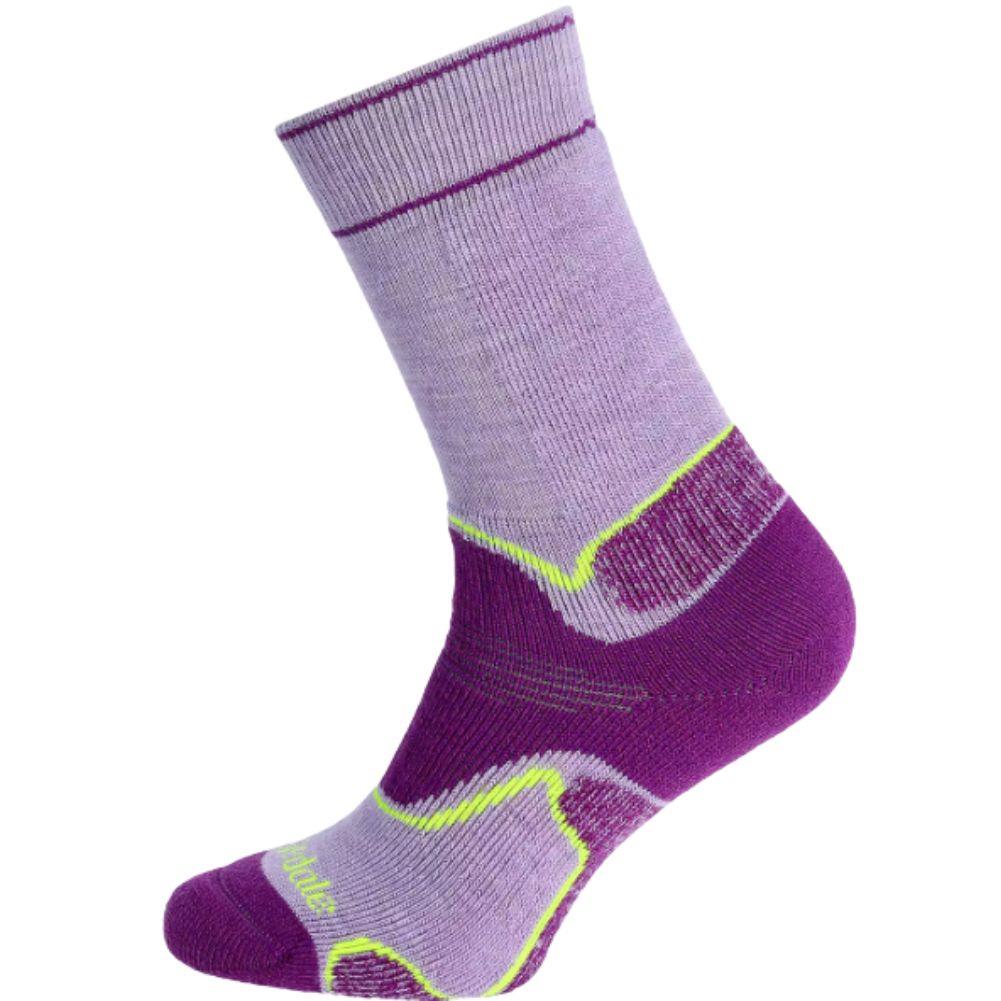 Bridgedale Women's Hike Midweight Merino Boot Socks (Lilac/Purple) left