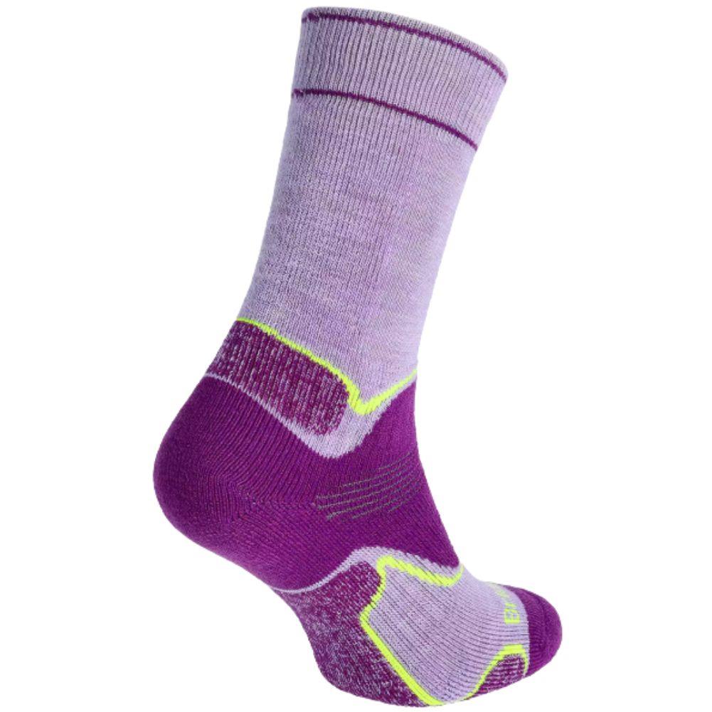 Bridgedale Women&#39;s Hike Midweight Merino Boot Socks (Lilac/Purple) right back view