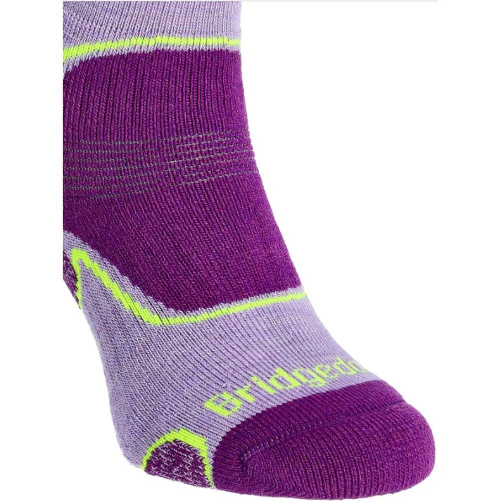 Bridgedale Women&#39;s Hike Midweight Merino Boot Socks (Lilac/Purple) toes