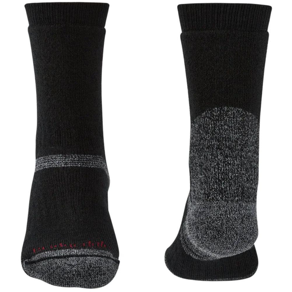 Bridgedale Explorer Heavyweight Merino Performance Boot Socks (Black) front back