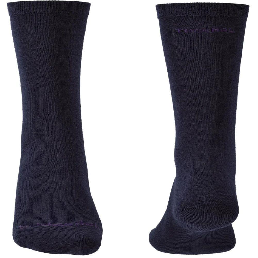 Bridgedale Base Layer Thermal Liner Boot Twin Pack (Navy) front back