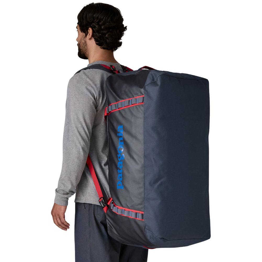 Patagonia Black Hole Duffel Bag 100L (Smolder Blue w/Amanita Red) back