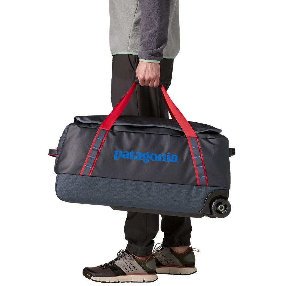 Patagonia Black Hole Wheeled Duffel 70L (Smolder Blue w/Amanita Red) stand lower