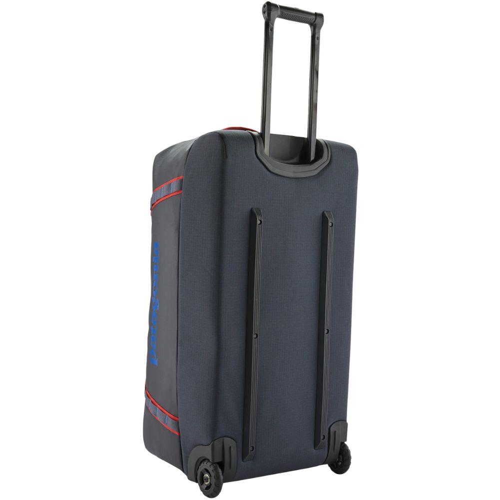 Patagonia Black Hole Wheeled Duffel 100L (Smolder Blue w/Amanita Red) back
