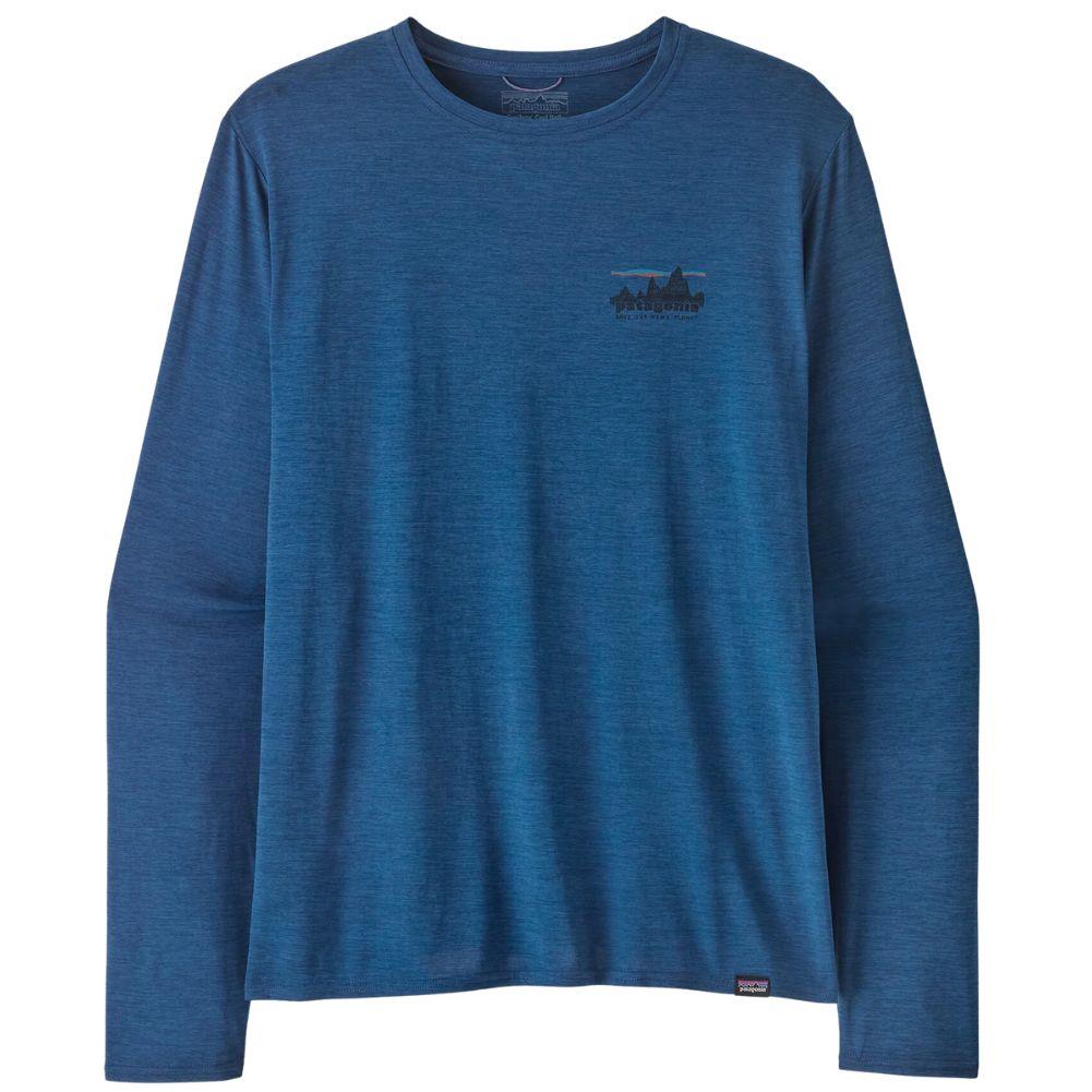 Patagonia Men's Long-Sleeved Capilene Cool Daily Graphic Shirt (73 Skyline: Clement Blue X-Dye) front