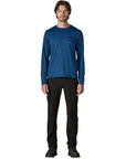 Patagonia Men's Long-Sleeved Capilene Cool Daily Graphic Shirt (73 Skyline: Clement Blue X-Dye) full body