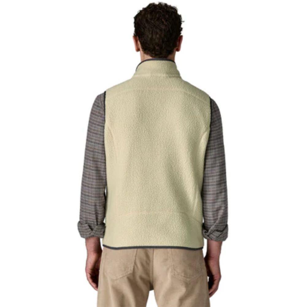 Patagonia Men's Retro Pile Fleece Vest (Pelican w/Smolder Blue) back